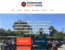 Tablet Screenshot of operationhopeshelter.org